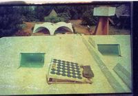 Djaima building roofs with early solar panels