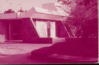 Aurelec building early - close view