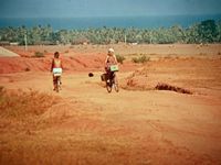 The dirt road down from Aspiration to the beach road