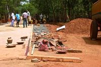 Road construction at Darkali